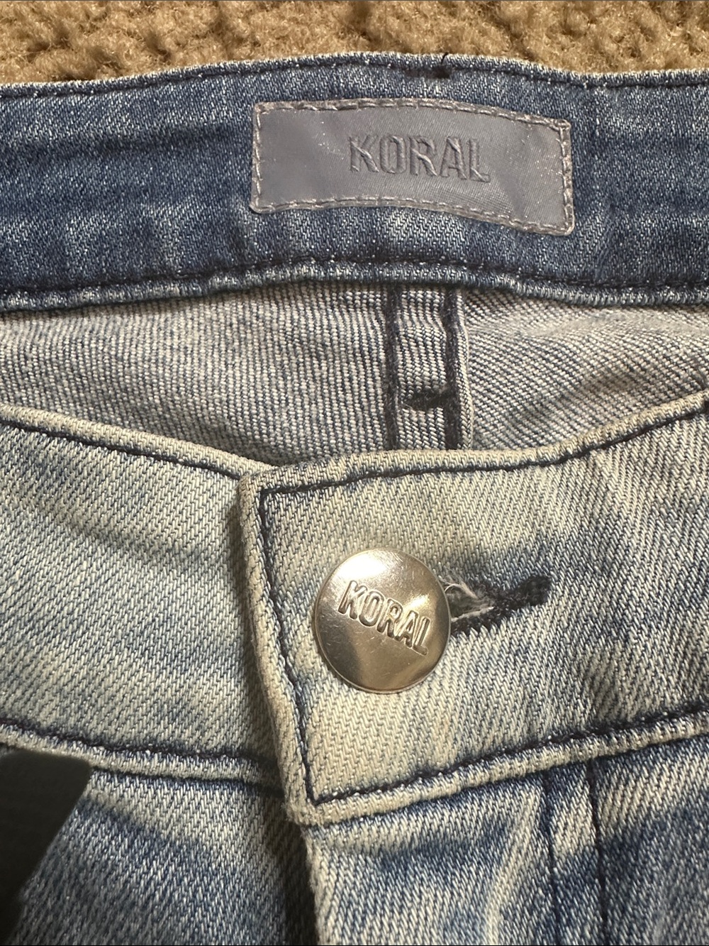 Koral Light Blue Slim Straight Cigarette Leg Style Jeans Size 27 - Picture 2 of 10